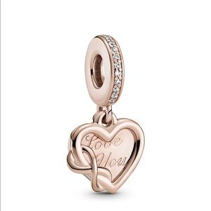 Pandora Love You Infinity Heart Dangle Charm